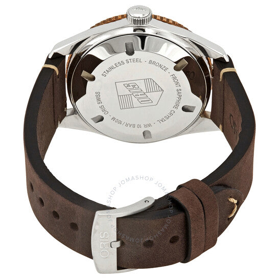 ساعة أوريس دايفرز سيكستي فايف أوتوماتيكية للرجال بمينا أسود