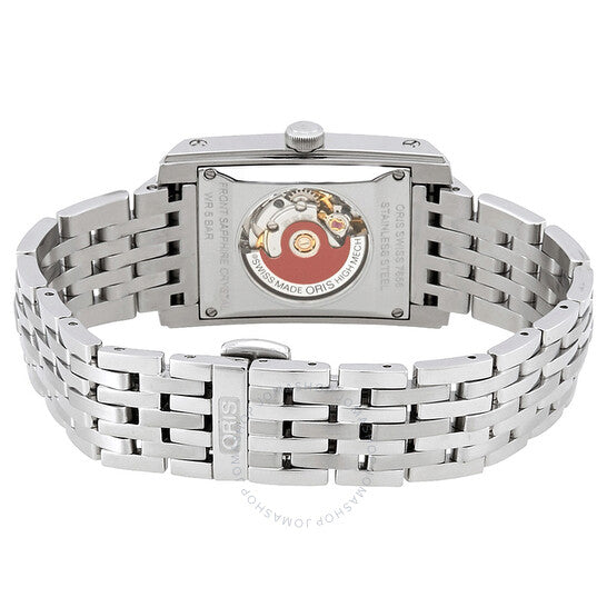 Oris, Rectangular Date Automatic Silver Dial Ladies Watch 561-7656-4061MB