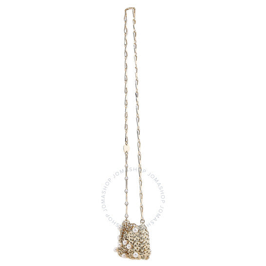 Paco Rabanne, Ladies 1969 Disc Detailed Micro Handbag in Light Gold/Pearl