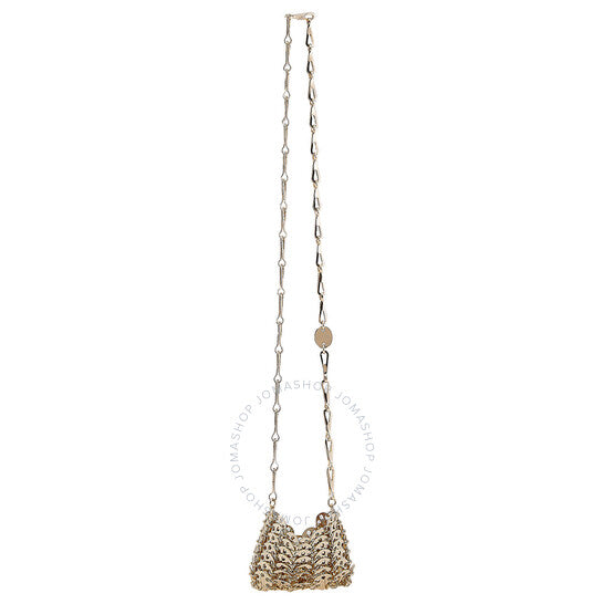 Paco Rabanne, Ladies 1969 Disc Detailed Micro Handbag in Light Gold/Pearl