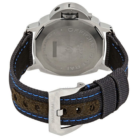 Panerai, Luminor Black Dial Black Canvas Men's Watch