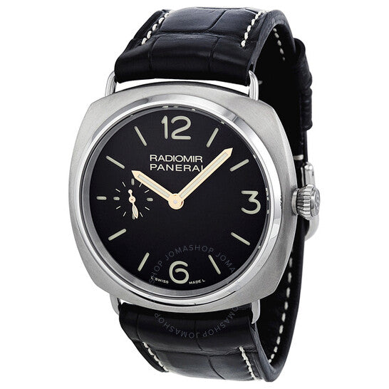 Panerai, Radiomir Titanium Black Dial Leather Mechanical Men's Watch