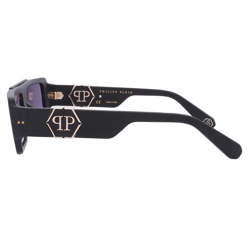 Gold Logo Rectangular Men's Sunglasses
