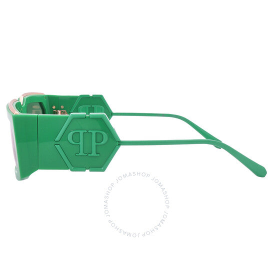 نظارة شمسية نسائية مستطيلة خضراء من فيليب بلين