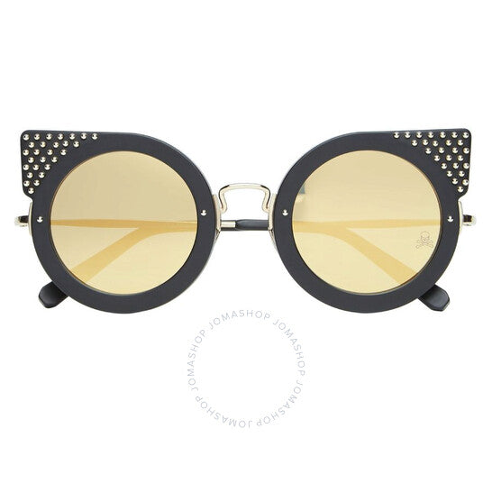 Philipp Plein, Katy Gold Mirrored Cat Eye Ladies Sunglasses
