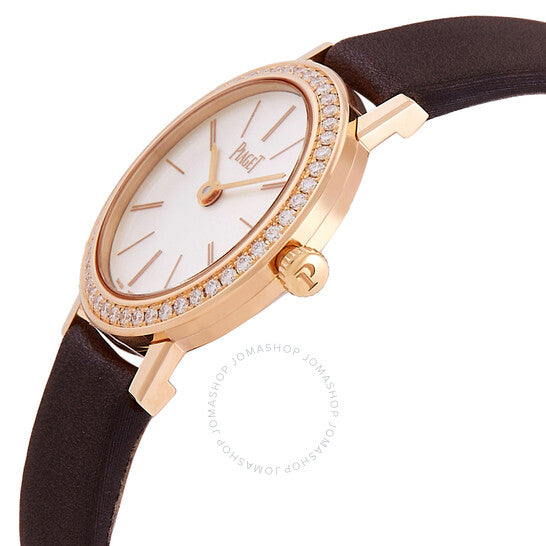 ساعة بياجيه ألتيبلانو كوارتز بمينا أبيض من الألماس للسيدات