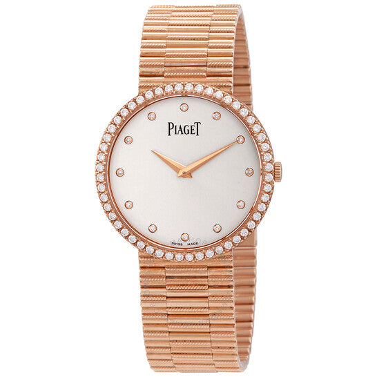 Piaget, Altiplano Traditional Hand Wind Diamond Silver Dial Ladies Watch