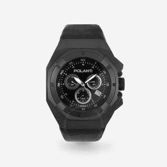 بولانتي، ساعة فاليانت كرونوغراف كوارتز للرجال بمينا أسود