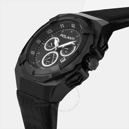 بولانتي، ساعة فاليانت كرونوغراف كوارتز للرجال بمينا أسود