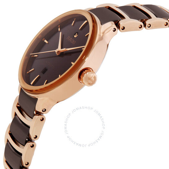 رادو، ساعة سينتريكس أوتوماتيكية بمينا بني للسيدات