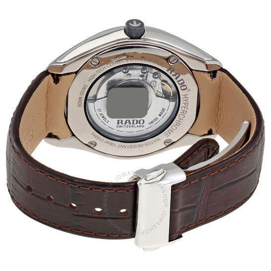 Rado, HyperChrome XL Silver Dial Brown Leather Men's Watch