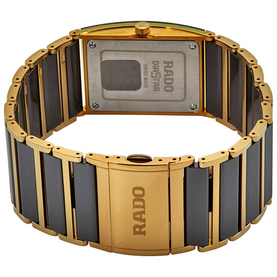 Rado, Integral Black Dial Ladies Two Tone Watch