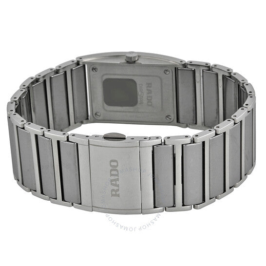 Rado, Integral Silver Dial Diamond Platium-tone Ceramic Ladies Watch