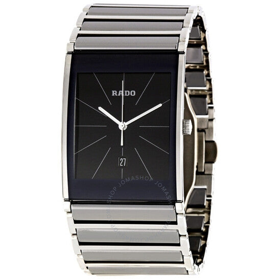 Rado, Integral XL Black Dial Stainless Steel Men's Watch