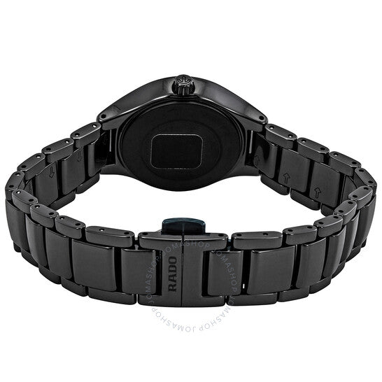 ساعة رادو النسائية الأوتوماتيكية الحقيقية ذات الميناء الأسود