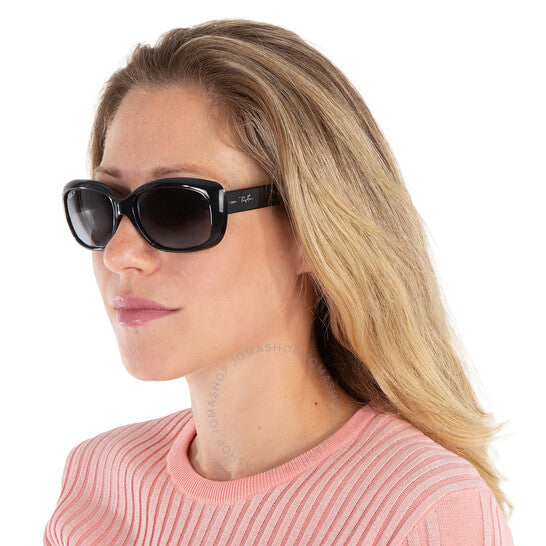 نظارات شمسية نسائية مستطيلة الشكل من راي بان، جاكي أو إتش، رمادية متدرجة