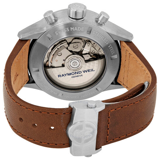 ساعة ريموند ويل فريلانسر كرونوغراف أوتوماتيكية للرجال بمينا أزرق