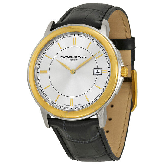 Raymond Weil, Tradition Silver Dial Black Leather Men's Watch