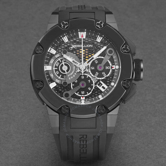 Rebellion, Predator Chronograph Automatic Black Dial Men's Watch