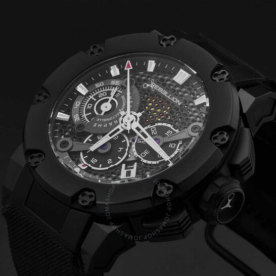 Rebellion, Predator Chronograph Automatic Black Dial Men's Watch