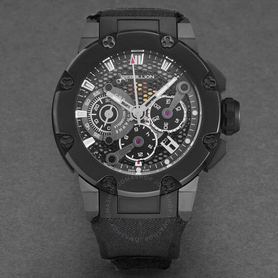 Rebellion, Predator Chronograph Automatic Black Dial Men's Watch