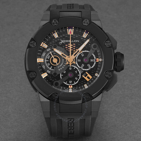 Rebellion, Predator Chronograph Automatic Black Dial Men's Watch