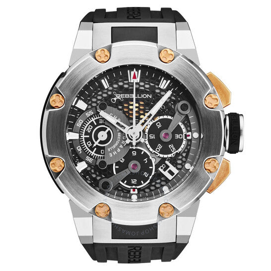 Rebellion, Predator Chronograph Automatic Black Dial Men's Watch