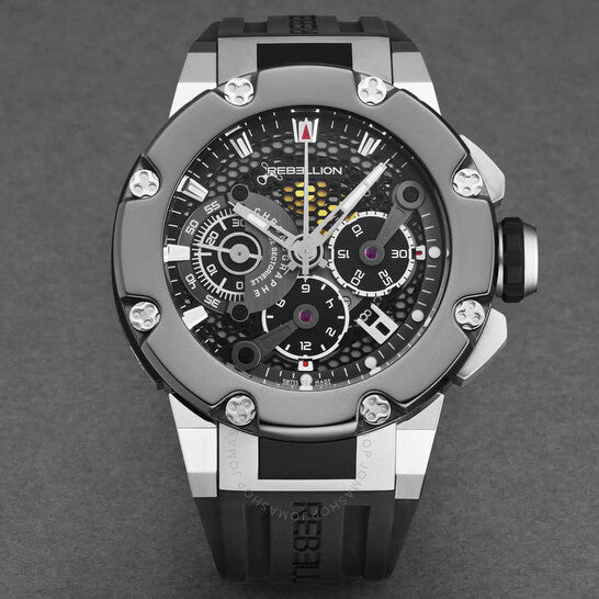 Rebellion, Predator Chronograph Automatic Black Dial Men's Watch
