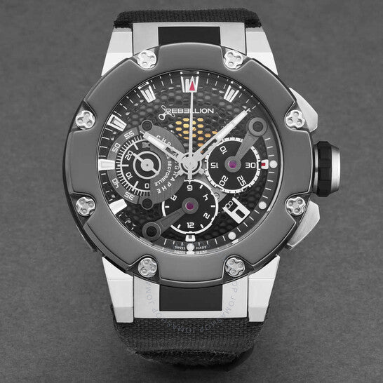 Rebellion, Predator Chronograph Automatic Black Dial Men's Watch