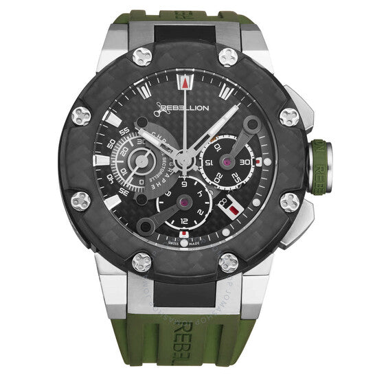 Rebellion, Predator Chronograph Automatic Black Dial Men's Watch