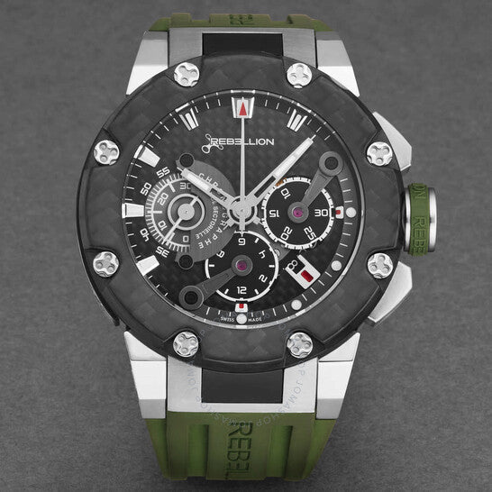 Rebellion, Predator Chronograph Automatic Black Dial Men's Watch