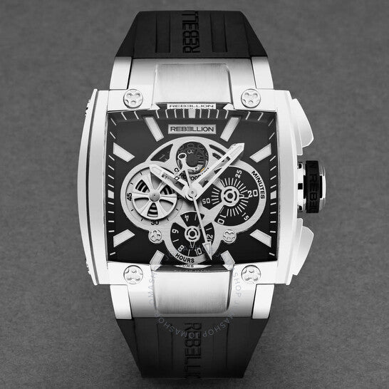 ساعة ريبيليون، Re1 كرونوغراف أوتوماتيكية للرجال بمينا أسود