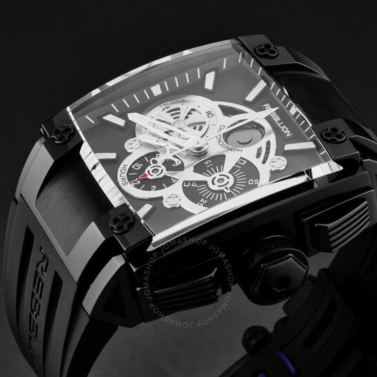 ساعة ريبيليون، Re1 كرونوغراف أوتوماتيكية للرجال بمينا أسود