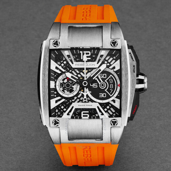 ساعة ريبيليون، ري-فولت أوتوماتيكية للرجال بمينا أسود