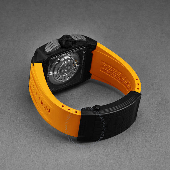 ساعة ريبيليون، ري-فولت كرونوغراف أوتوماتيكية للرجال بمينا أسود