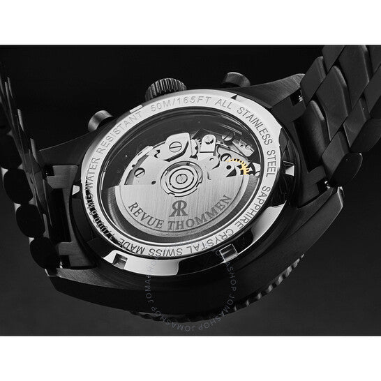 Revue Thommen, Aviator Chronograph Automatic Black Dial Men's Watch