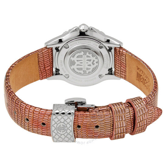 ساعة روبرتو كافالي النسائية، كوارتز، مينا بيضاء