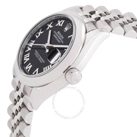 ساعة رولكس ديت جست 31 أوتوماتيكية بمينا أسود للسيدات