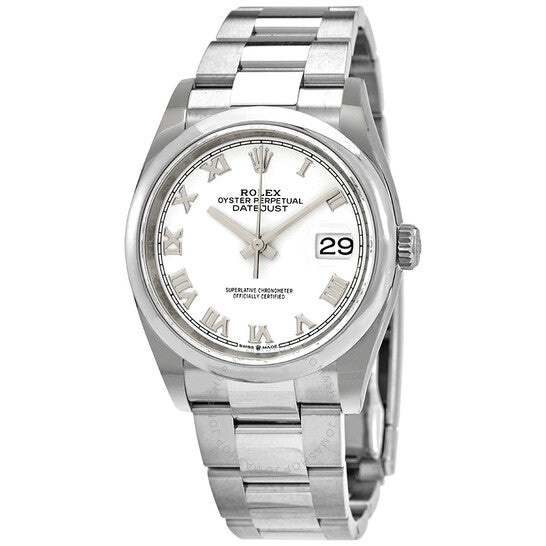 Rolex, Datejust 36 Automatic White Dial Men's Oyster Watch