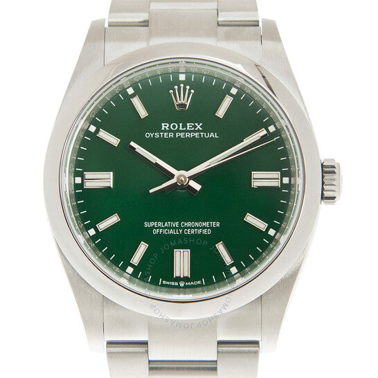 Rolex, Oyster Perpetual Automatic Chronometer Green Dial Men's Watch