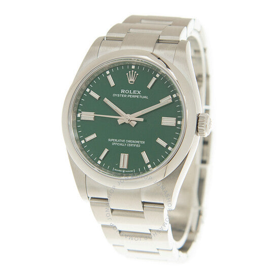 Rolex, Oyster Perpetual Automatic Chronometer Green Dial Men's Watch