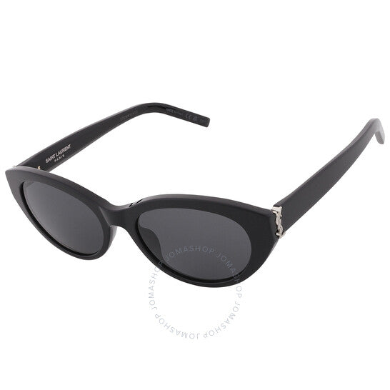 نظارة شمسية نسائية بيضاوية سوداء من سان لوران