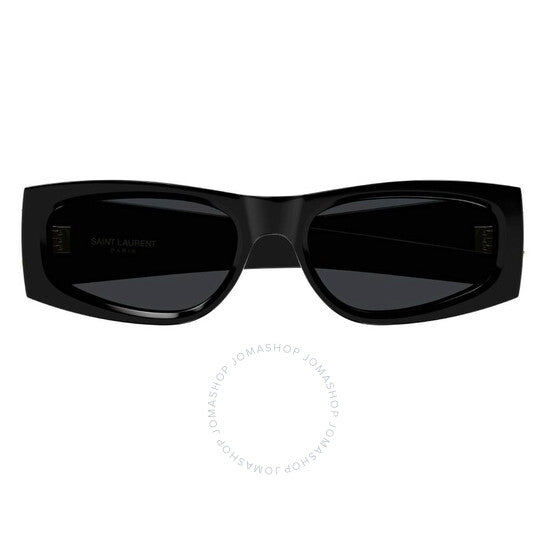 نظارة شمسية نسائية مستطيلة سوداء من سان لوران