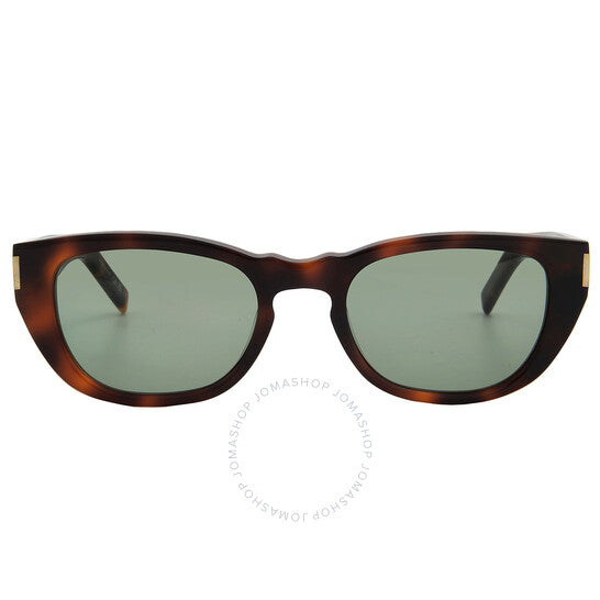 نظارة شمسية رجالية مستطيلة باللون الأخضر من سان لوران