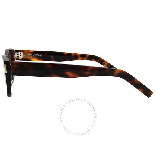 نظارة شمسية رجالية مستطيلة باللون الأخضر من سان لوران