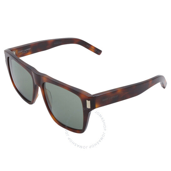 نظارة شمسية نسائية مربعة خضراء من سان لوران