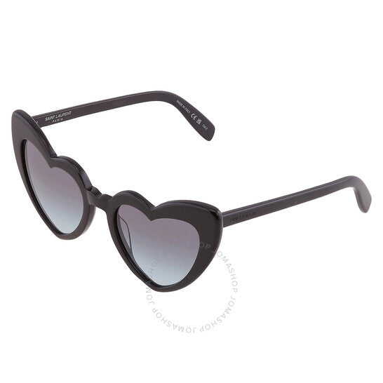 نظارة شمسية نسائية من سان لوران، رمادية متدرجة اللون، بتصميم غير منتظم