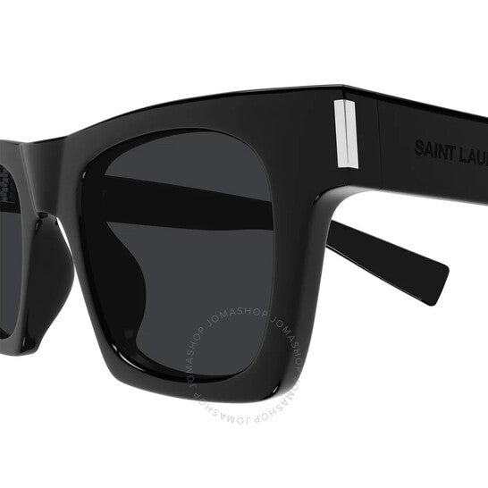 نظارة شمسية رجالية مربعة رمادية من سان لوران