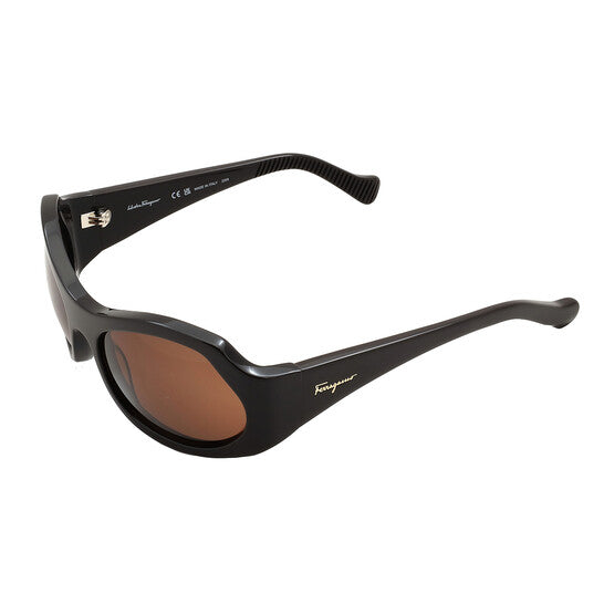 Salvatore Brown Wrap Ladies Sunglasses