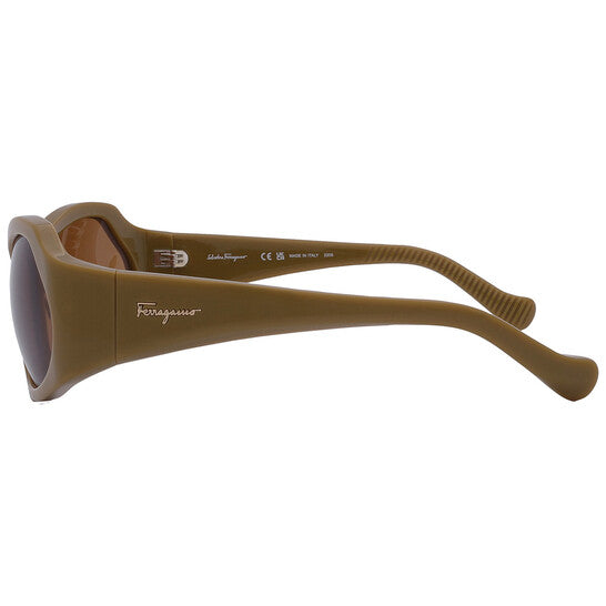 Salvatore Brown Wrap Ladies Sunglasses